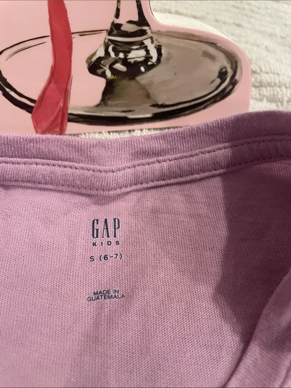 GAP Lavender Long Sleeve Tee with White Logo